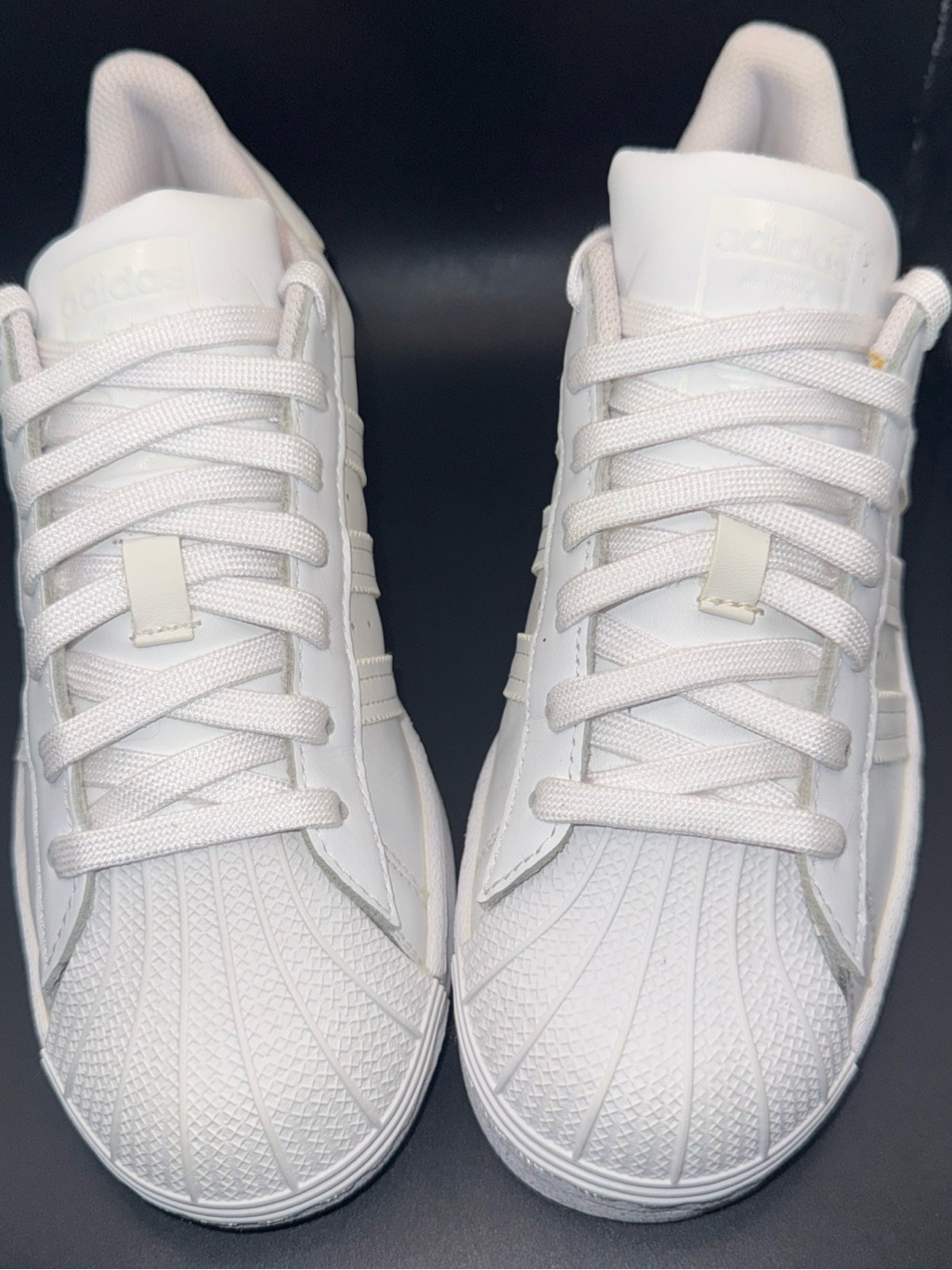 Size 7 Gs  Adidas Superstar Low Triple White 2019 Ef5399 Very Clean No Box
